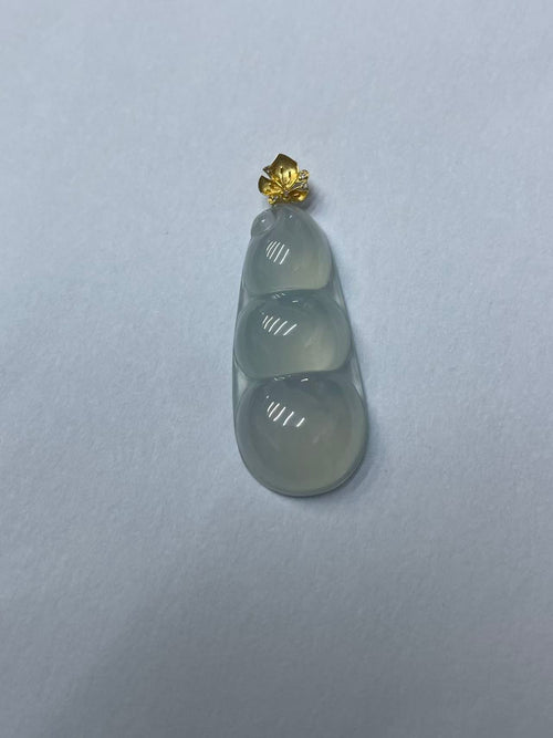Genuine Grade A Jadeite Bean Pendant | Hand-Carved Natural Burmese Jade Necklace